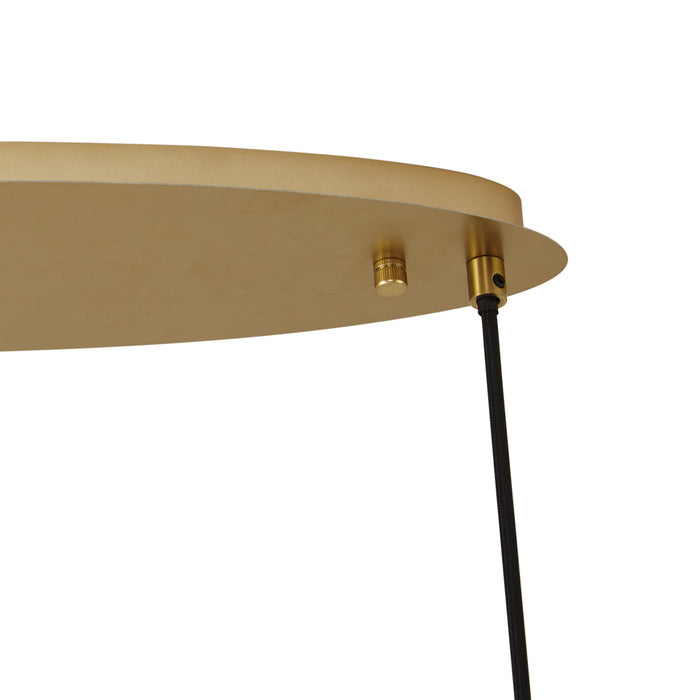 QAZQA Art Deco hanglamp goud met amber glas ovaal 5-lichts - Mochan