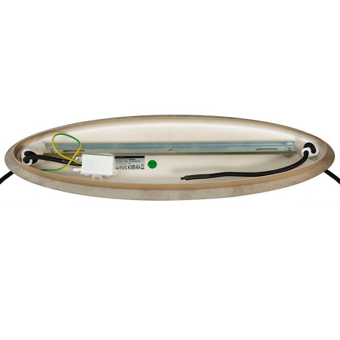 QAZQA Art Deco hanglamp goud met amber glas ovaal 5-lichts - Mochan