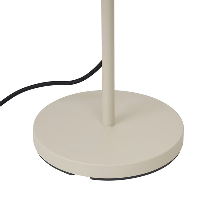 QAZQA Buiten vloerlamp beige met witte kap IP65 - Virginia