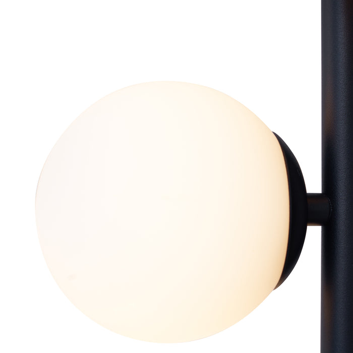 QAZQA Design hanglamp zwart met mat glas 5-lichts - Vertical