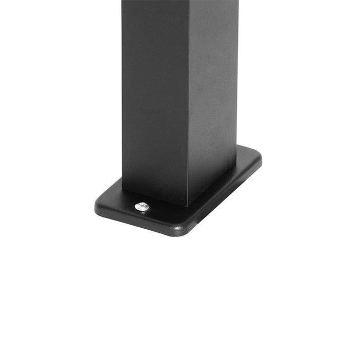 QAZQA Set van 3 smart staande buitenlampen zwart 65cm IP44 - Baleno