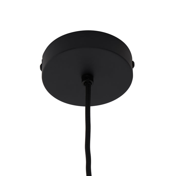 QAZQA Retro hanglamp zwart met brons glas - Bizle