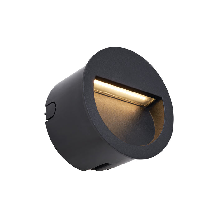QAZQA Moderne inbouw wandlamp zwart incl. LED IP65 - Gem