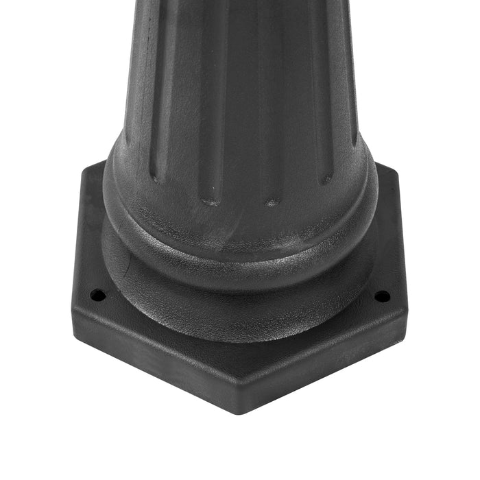 QAZQA Klassieke buitenpaal zwart 217cm IP44 - New Haven Hammered