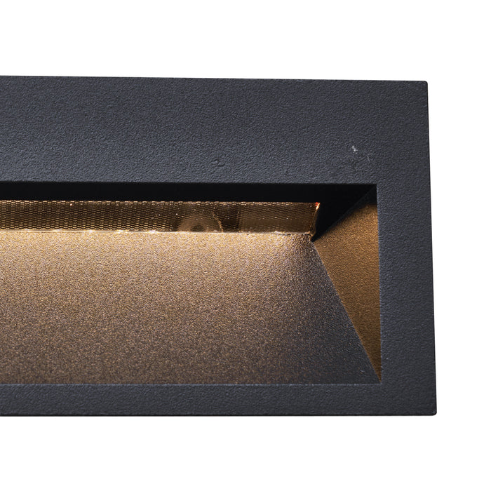 QAZQA Moderne inbouw wandlamp zwart 16cm incl. LED IP65 - Mert