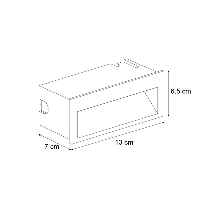 QAZQA Moderne inbouw wandlamp zwart 16cm incl. LED IP65 - Mert