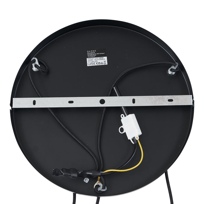 QAZQA Retro hanglamp zwart met taupe 3-lichts - Felt