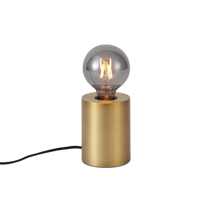 QAZQA Moderne tafellamp messing 13cm - Cylinder