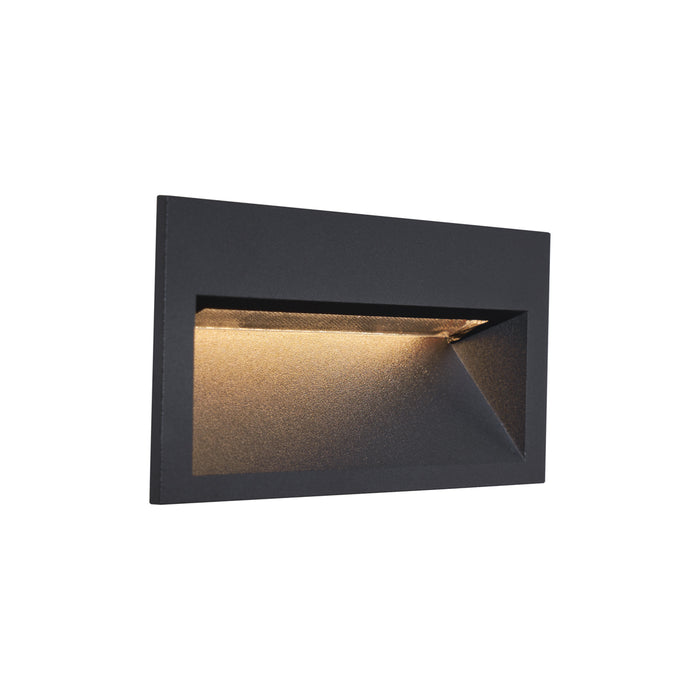 QAZQA Moderne inbouw wandlamp zwart 16cm incl. LED IP65 - Mert
