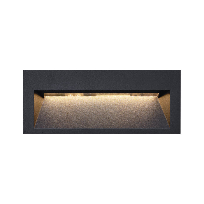 QAZQA Moderne inbouw wandlamp zwart 16cm incl. LED IP65 - Mert