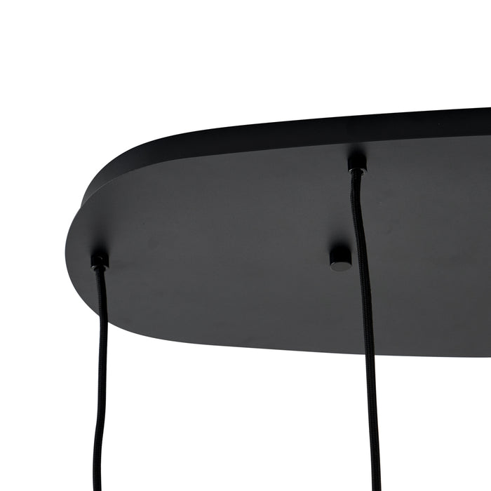 QAZQA Moderne hanglamp zwart met smoke glas 5-lichts - Sheena