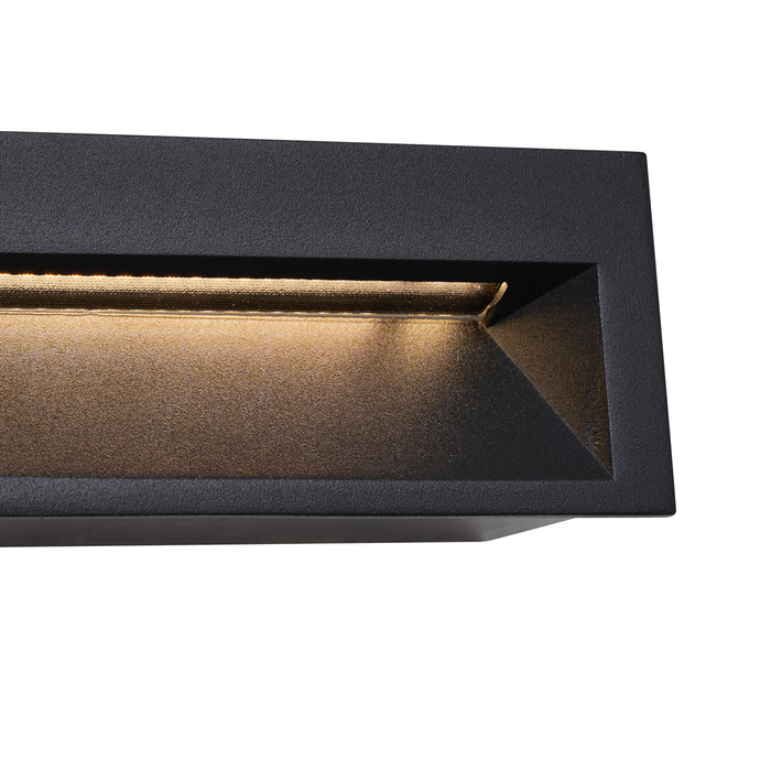 QAZQA Moderne inbouw wandlamp zwart 28cm incl. LED IP65 - Mert