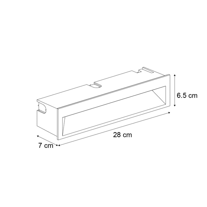 QAZQA Moderne inbouw wandlamp zwart 28cm incl. LED IP65 - Mert
