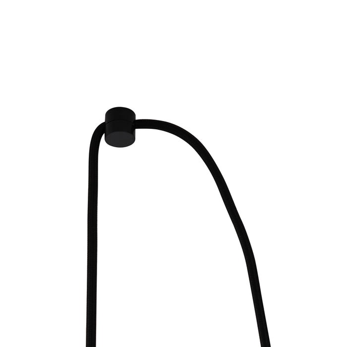 QAZQA Japandi hanglamp zwart met bamboe 2-lichts - Kea