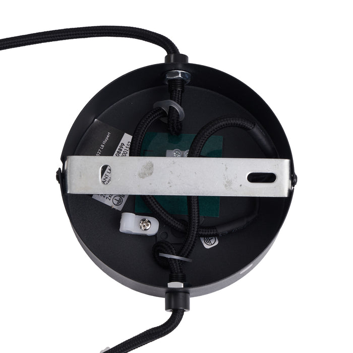 QAZQA Japandi hanglamp zwart met bamboe 2-lichts - Kea