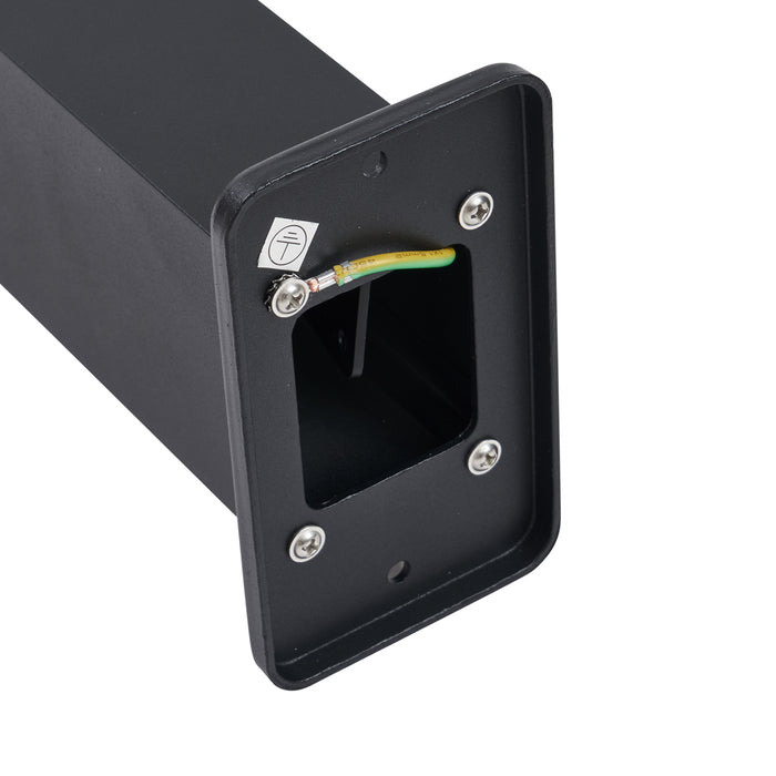 QAZQA Moderne staande buitenlamp zwart 65cm met stopcontact IP44 -