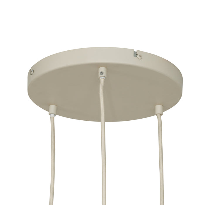 QAZQA Retro hanglamp beige met mat glas 3-lichts - Fedde