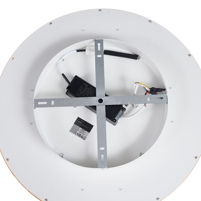 QAZQA Scandinavische plafondlamp hout 50cm incl. LED dimbaar - Pecker