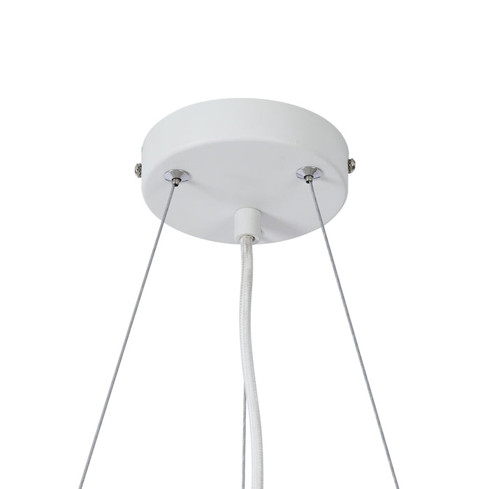 QAZQA Moderne hanglamp hout print met wit 6-lichts - Jeana Circle