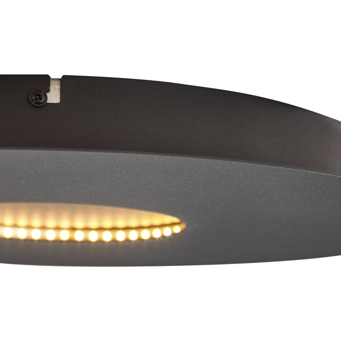 QAZQA Moderne plafondlamp zwart 40cm incl. LED 3-staps dimbaar -