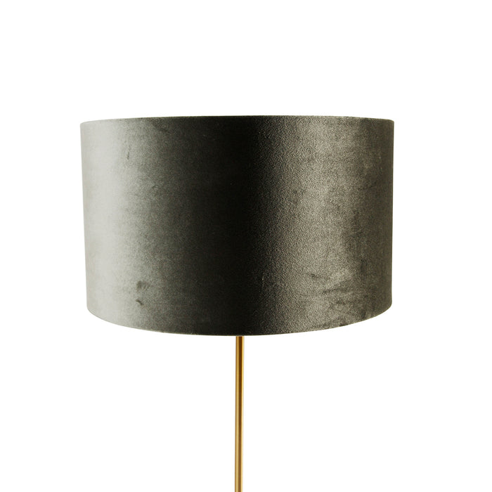 QAZQA Tafellamp messing met velours kap groen 35cm - Kaso