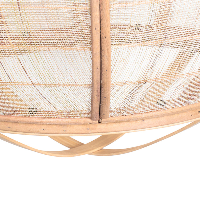 QAZQA Smart hanglamp bruin 50cm incl. Wifi G95 - Pascal