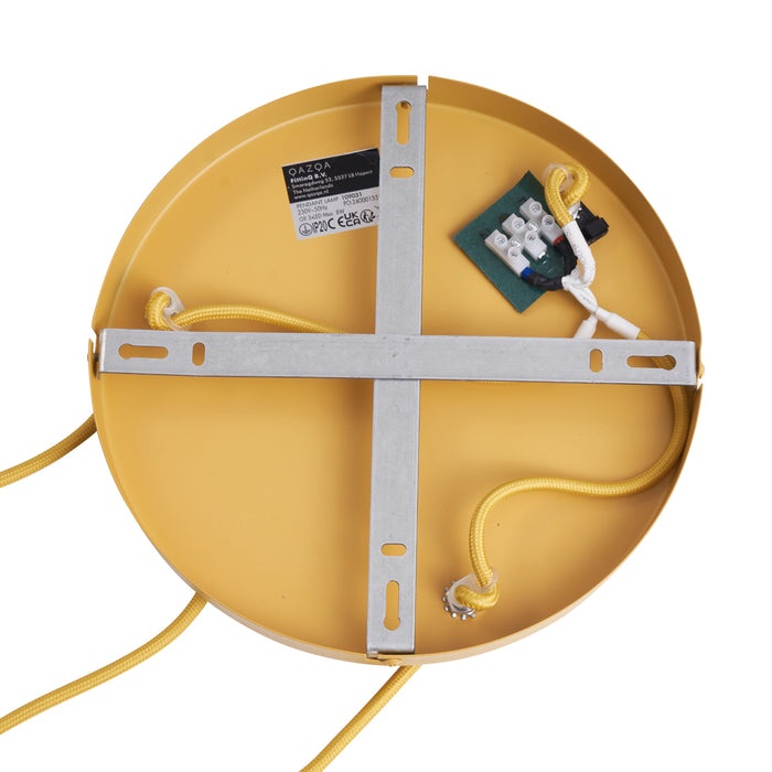 QAZQA Retro hanglamp okergeel met mat glas 3-lichts - Fedde