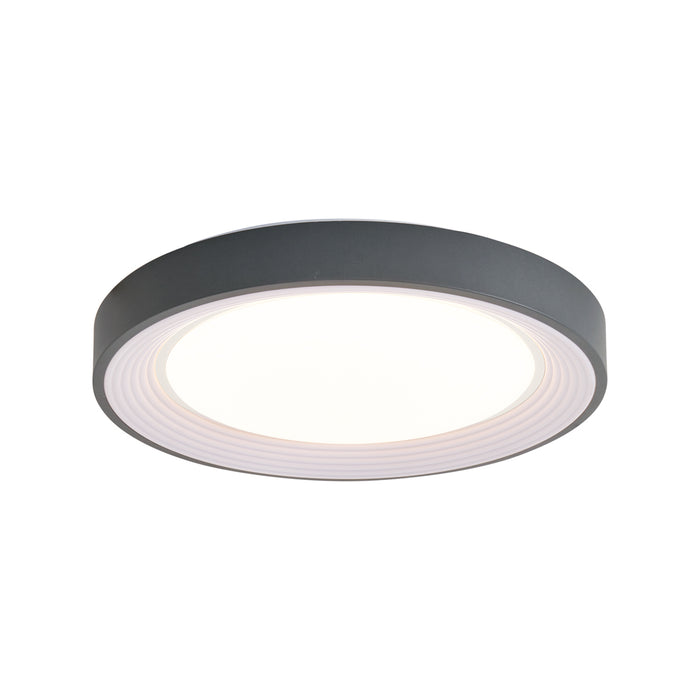 QAZQA Moderne plafondlamp grijs met wit 48cm incl. LED dimbaar RGB -