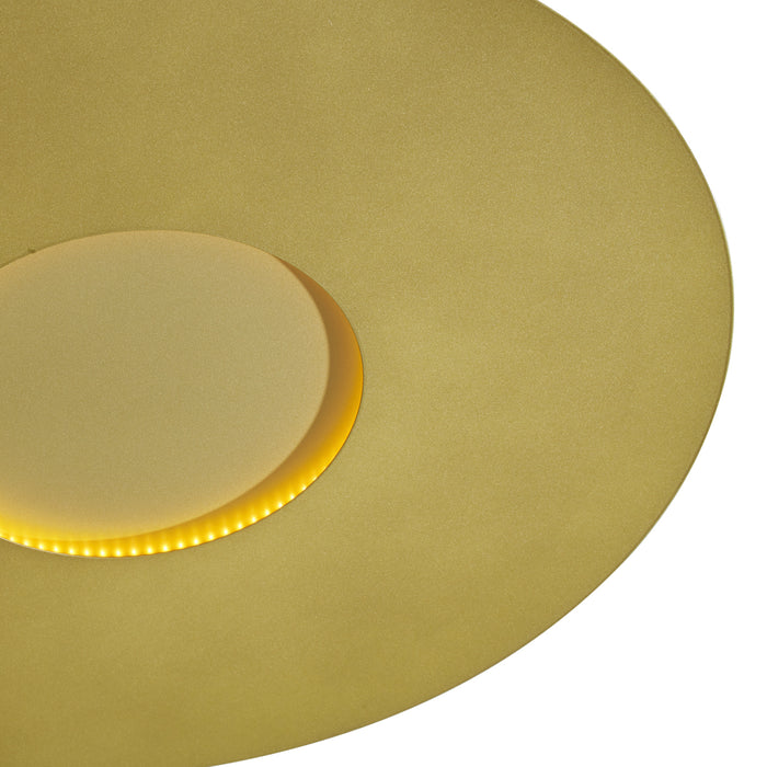 QAZQA Moderne plafondlamp goud 60cm incl. LED 3-staps dimbaar -