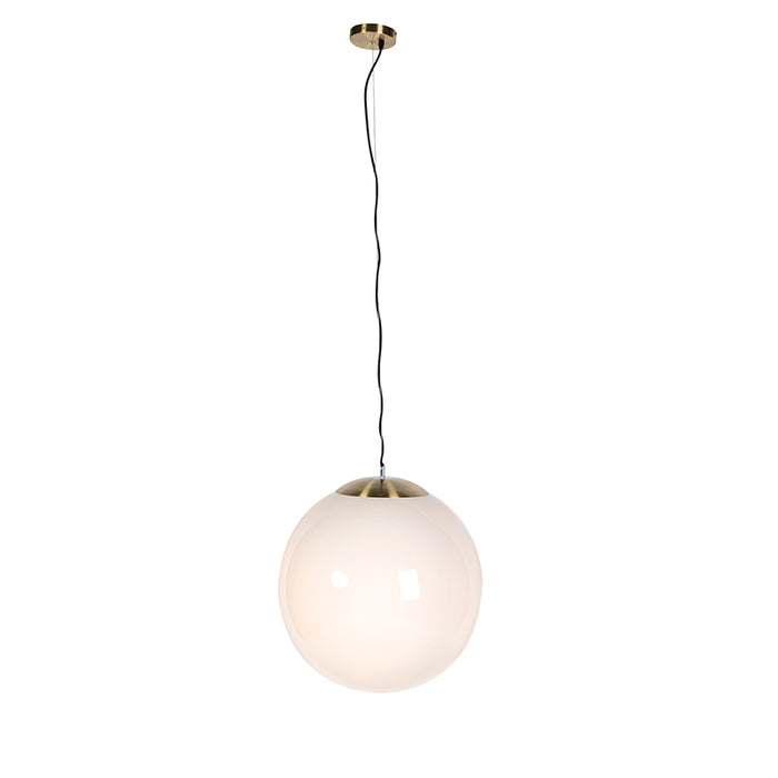 QAZQA Smart Scandinavische hanglamp goud met opaal glas 50cm incl.