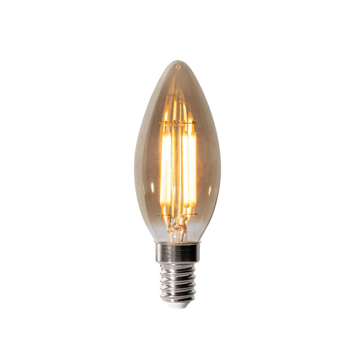 LUEDD E14 dimbare LED lamp B35 smoke 4W 300 lm 2200K