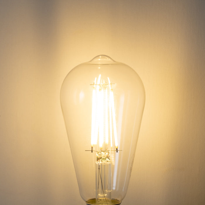 LUEDD E27 3-staps dimbaar LED lamp ST64 clear 6W 700 lm 2700K