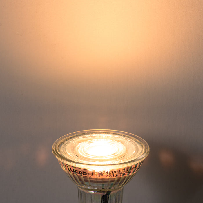 LUEDD Set van 5 GU10 50mm dimbaar in Kelvin LED lampen helder 4.9W