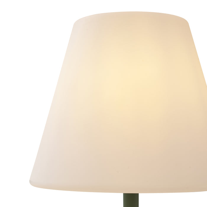 QAZQA Buiten vloerlamp groen met witte kap IP65 - Virginia