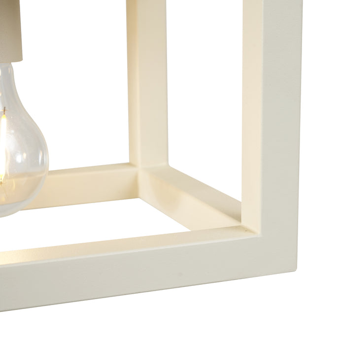 QAZQA Industriële hanglamp beige 4-lichts - Cage Rack