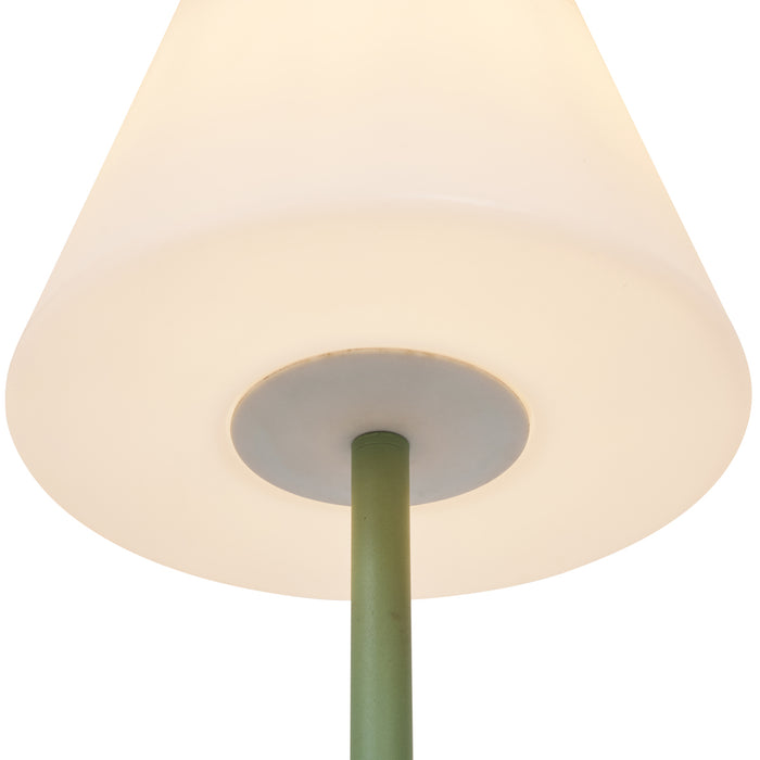 QAZQA Buiten vloerlamp groen met witte kap IP65 - Virginia