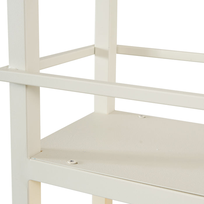 QAZQA Industriële hanglamp beige 4-lichts - Cage Rack