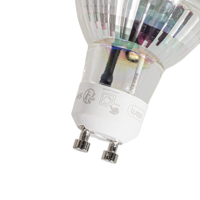 LUEDD Set van 5 GU10 50mm 3-staps dimbaar in Kelvin LED lampen helder