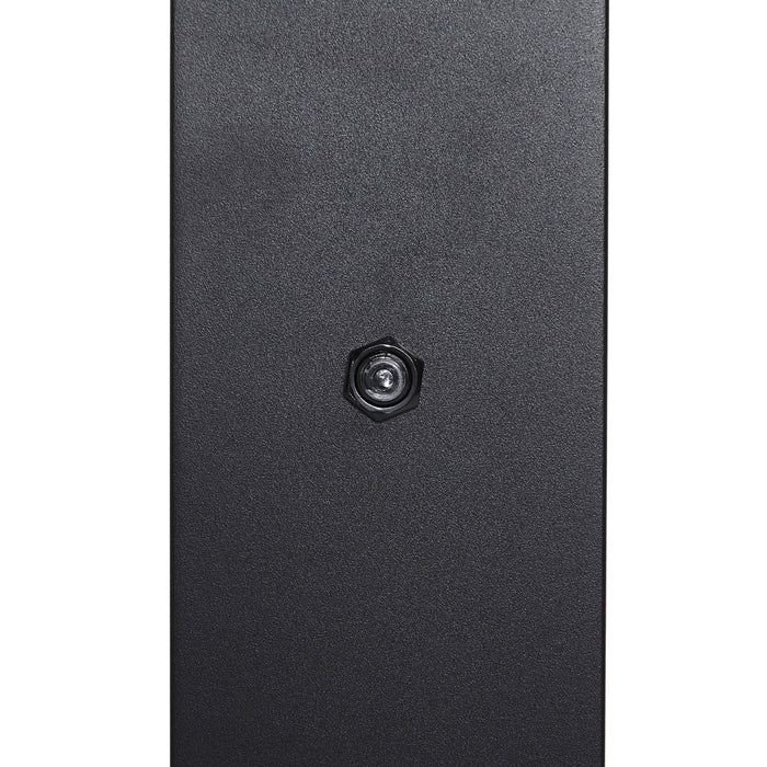 QAZQA Modern buiten paaltje zwart met smoke glas 50cm met