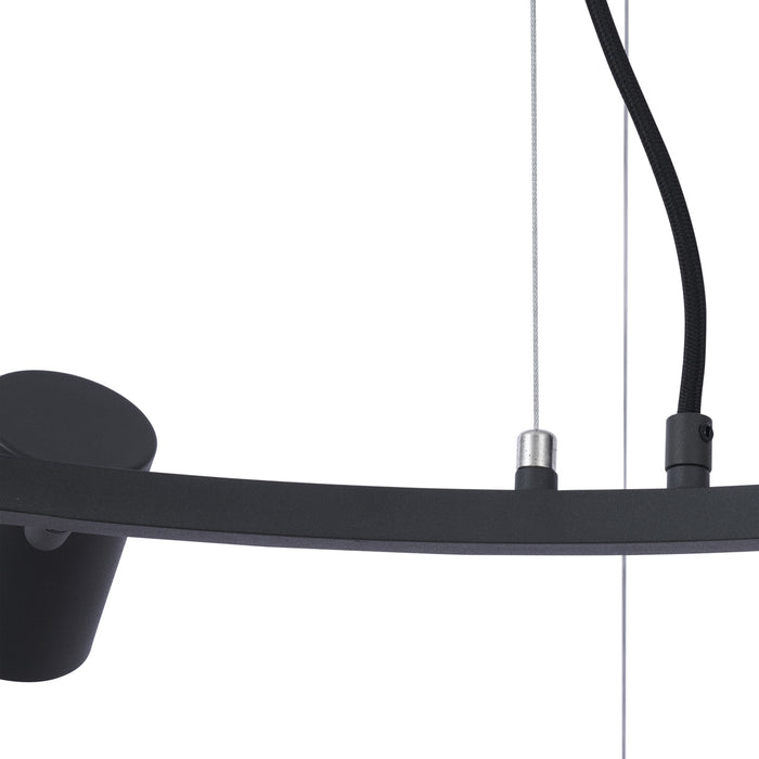 QAZQA Moderne hanglamp zwart 6-lichts - Jeana Circle