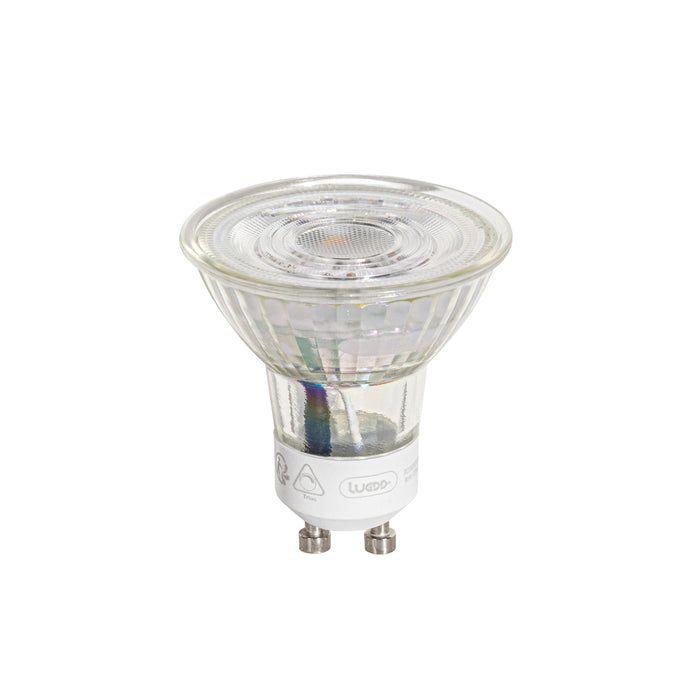 LUEDD GU10 50mm 3-staps dimbaar in Kelvin LED lamp helder 4.9W 450 lm