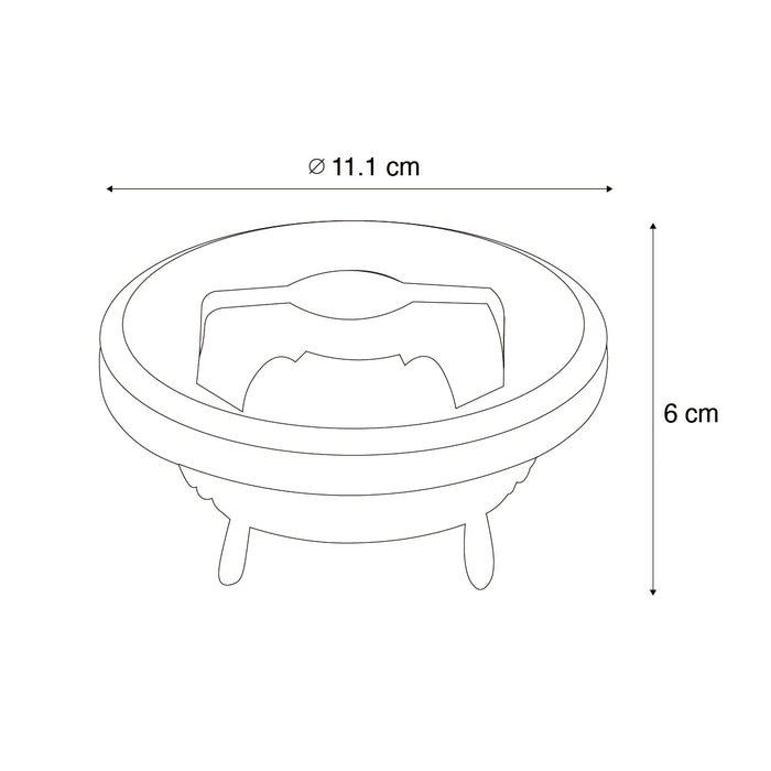 LUEDD Set van 6 G53 dimbare LED lampen 111mm 12W 600 lm 2700K