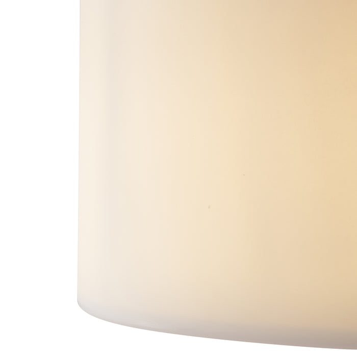QAZQA Scandinavische buiten vloerlamp beige met witte kap IP44 -