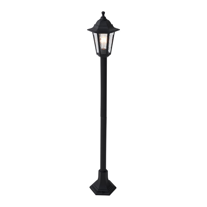 QAZQA Klassieke buitenpaal zwart 122cm IP44 - New Haven Hammered