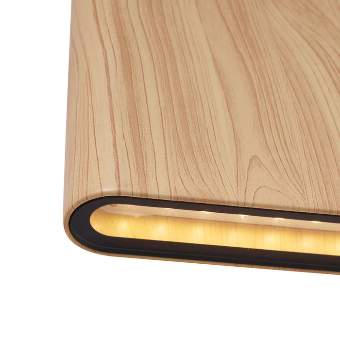 QAZQA Scandinavische buiten wandlamp hout print 11,5cm incl. LED IP65