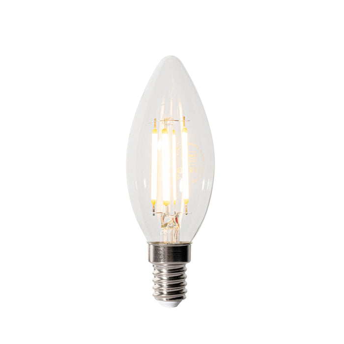 LUEDD Set van 5 E14 3-staps dimbare LED lampen B35 helder 4W 450 lm