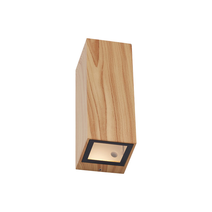 QAZQA Scandinavische wandlamp hout 2-lichts GU10 70mm IP54 - Baleno