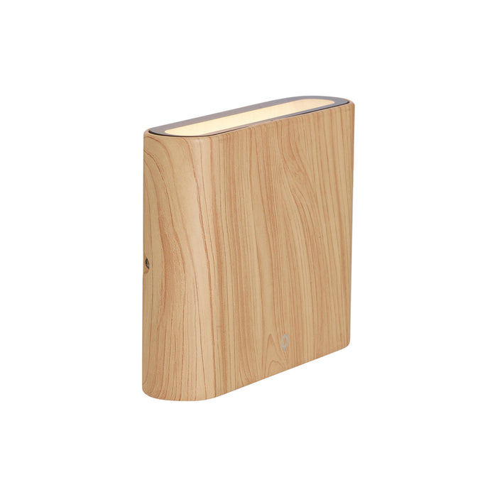 QAZQA Scandinavische buiten wandlamp hout print 11,5cm incl. LED IP65