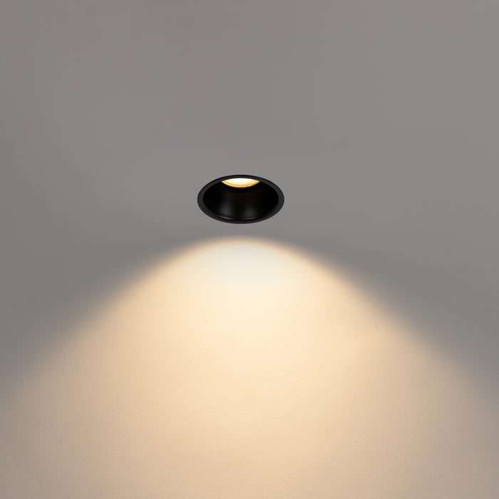 QAZQA Smart inbouwspot zwart IP44 incl. Wifi GU10 50mm - Dept