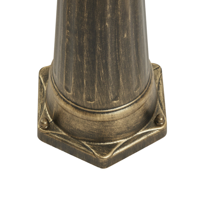 QAZQA Klassieke buiten lantaarn antiek goud met helder glas 198cm